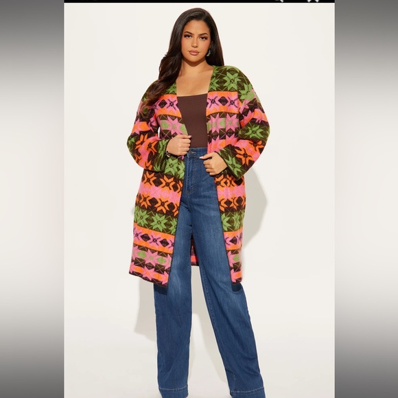 Phoenix Long Cardigan - Black/combo - Picture 1 of 3